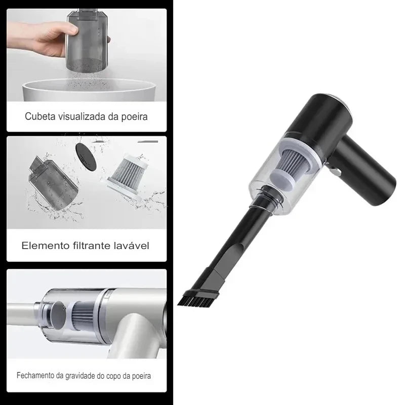 Mini Aspirador de Pó Portátil USB | Compacto, Recarregável e Potente