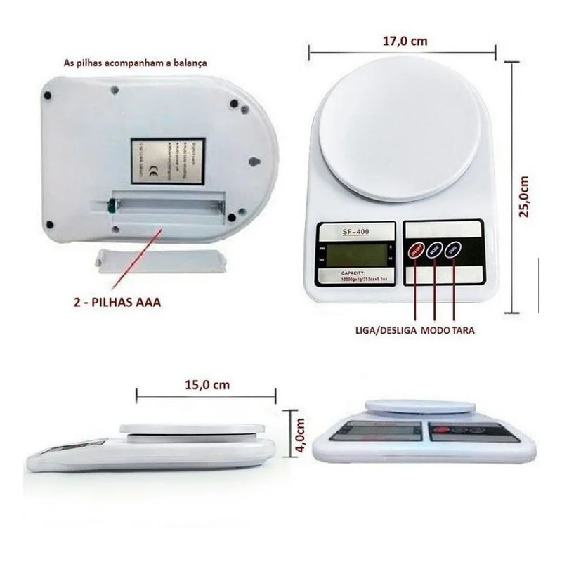 Balança Digital de Alta Precisão | Capacidade de até 10kg