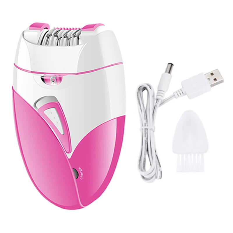 Depilador Elétrico Kemei Recarregável | Corpo Todo com Luz LED, 2 Velocidades e USB