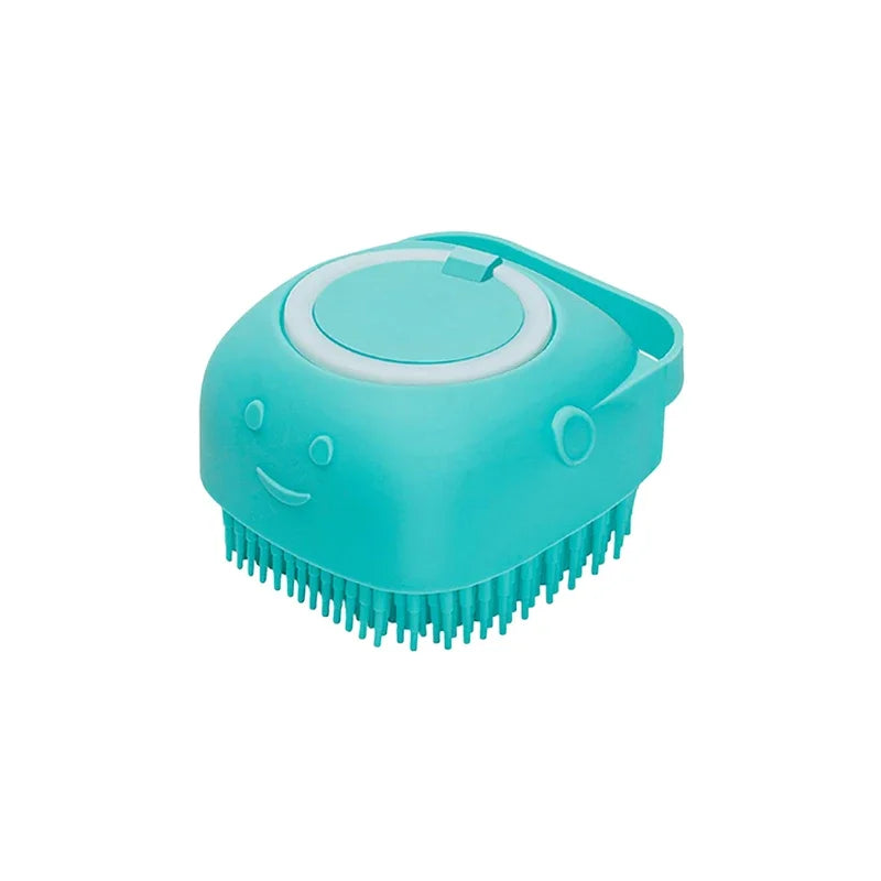 Escova de Banho para Pets – Massageie, Limpe e Economize Shampoo! 🐾🚿