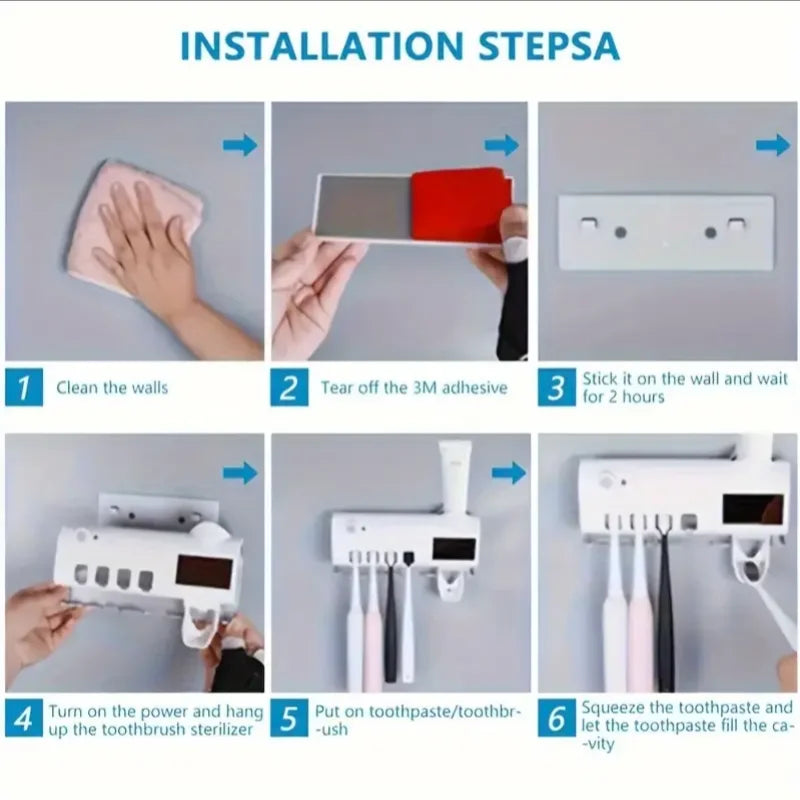Esterilizador UV Inteligente para Escovas de Dente e Toalhas Higiene Completa sem Esforço!