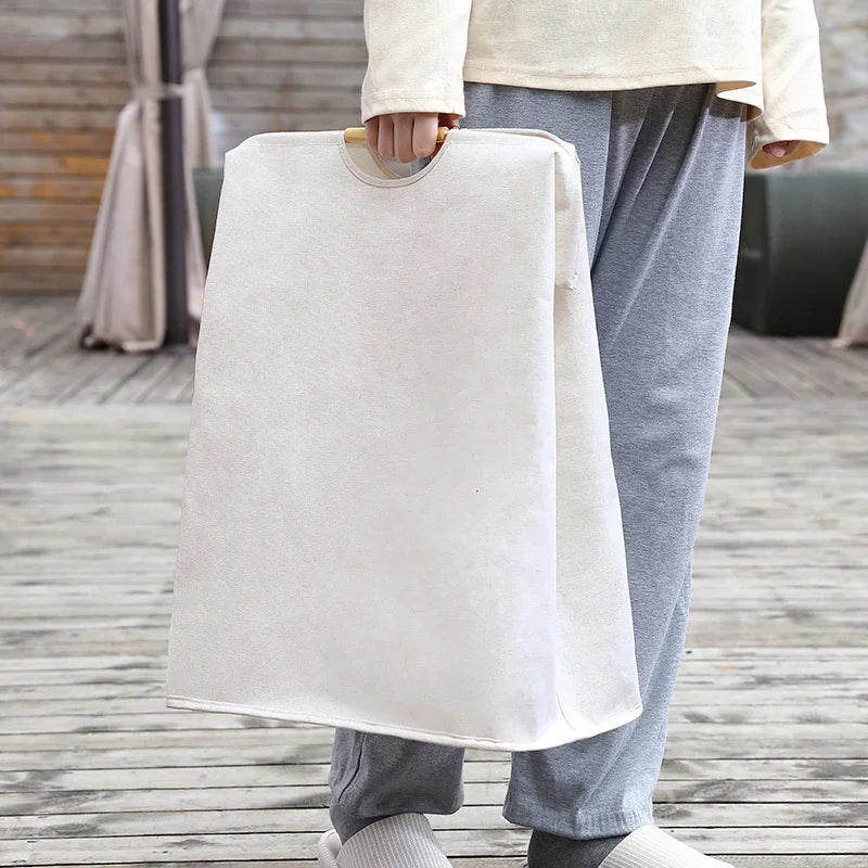 Saco Organizador de Algodão Linen - Estilo Moderno com Alças Solução prática e ecológica para organizar seus pertences!