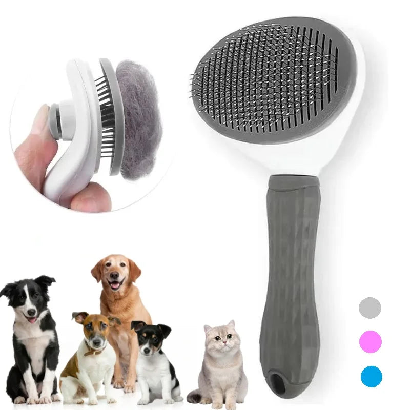Pente Autolimpante para Gatos - Remove Pelos com Facilidade!