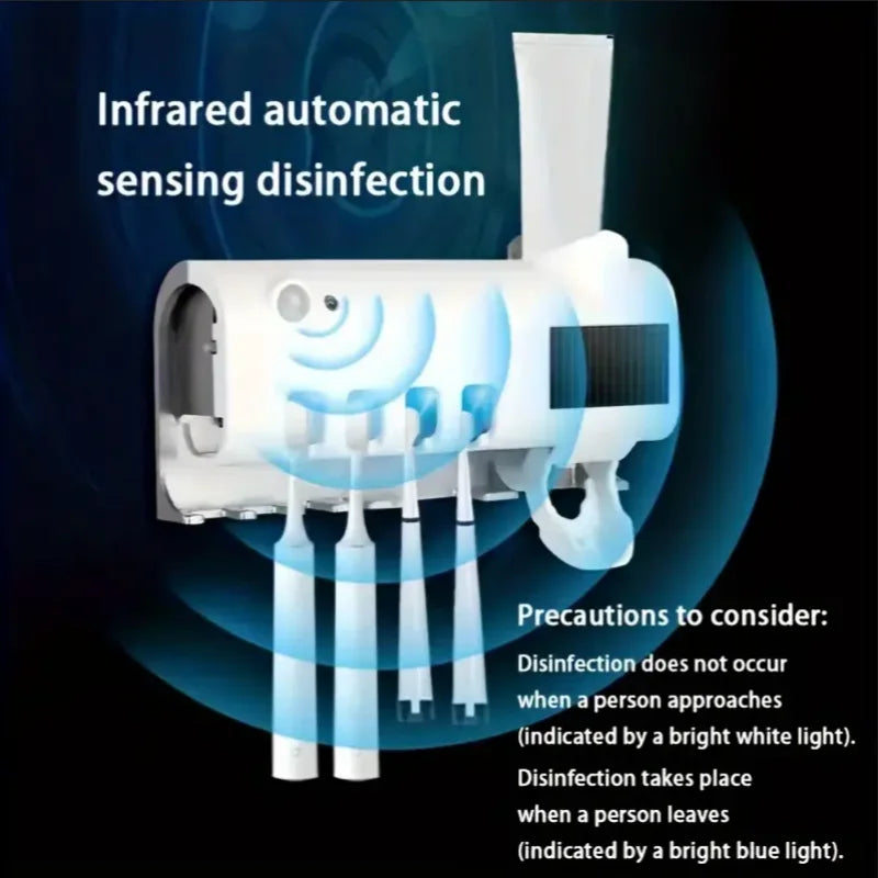 Esterilizador UV Inteligente para Escovas de Dente e Toalhas Higiene Completa sem Esforço!