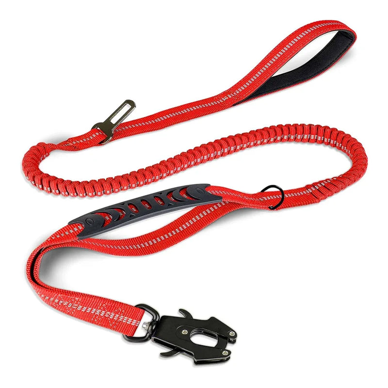 Coleira Tática com Amortecedor Bungee - Segurança e Controle para Seu Cão Aventureiro!