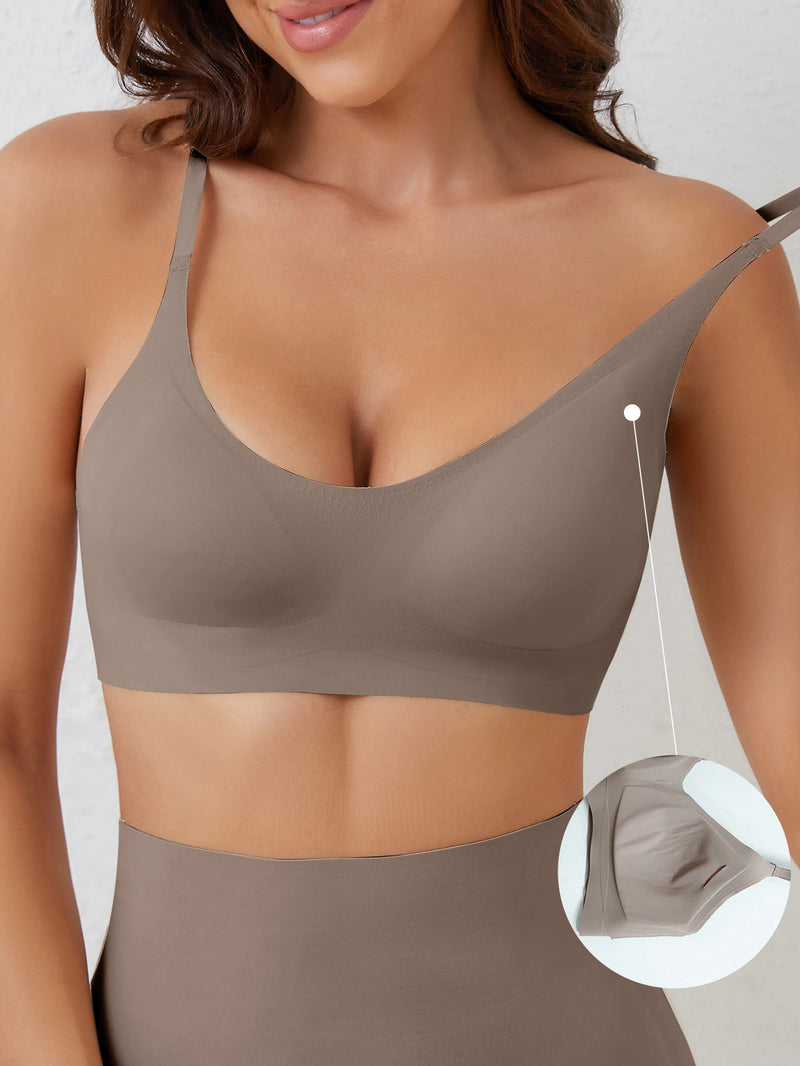 Sutiã Sem Costura V-Neck | Conforto, Estilo e Liberdade para o Dia a Dia