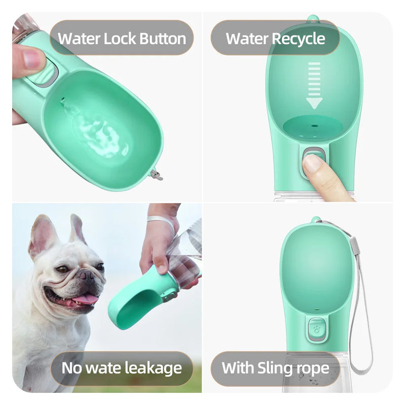 Garrafa de Água Portátil Holapet - Hidratação Inteligente para Seu Cão em Qualquer Lugar!