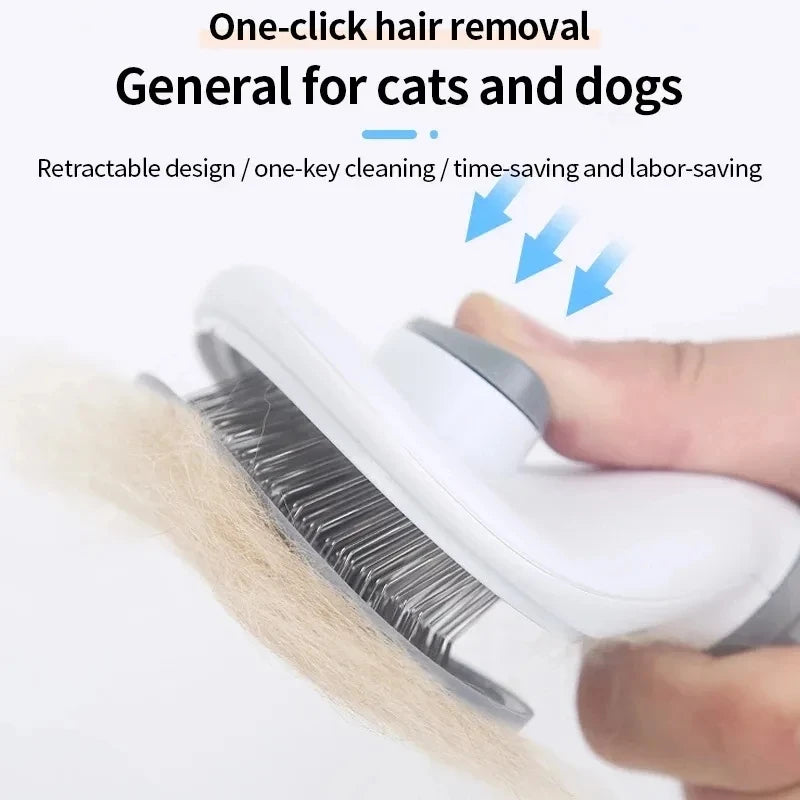 Pente Autolimpante para Gatos - Remove Pelos com Facilidade!