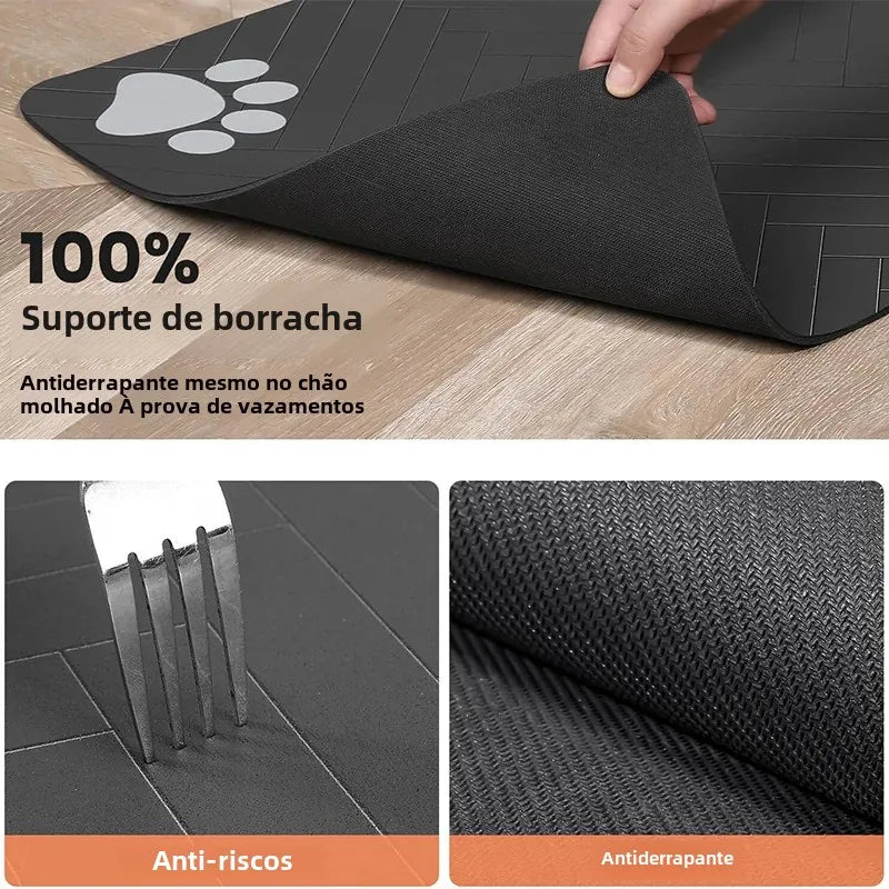Tapete Alimentador para Pets - Absorvente e Antiderrapante!