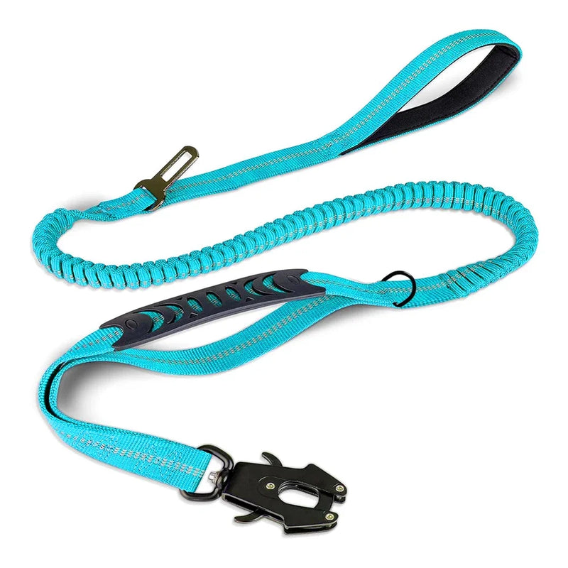 Coleira Tática com Amortecedor Bungee - Segurança e Controle para Seu Cão Aventureiro!