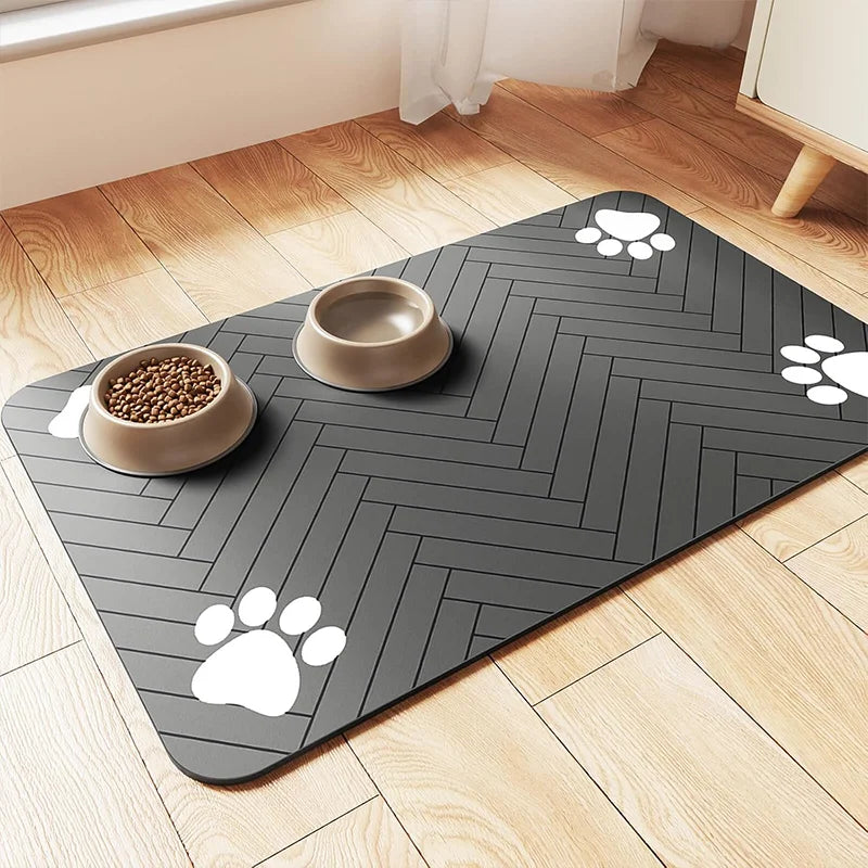 Tapete Alimentador para Pets - Absorvente e Antiderrapante!