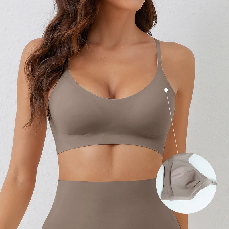 Sutiã Sem Costura V-Neck | Conforto, Estilo e Liberdade para o Dia a Dia