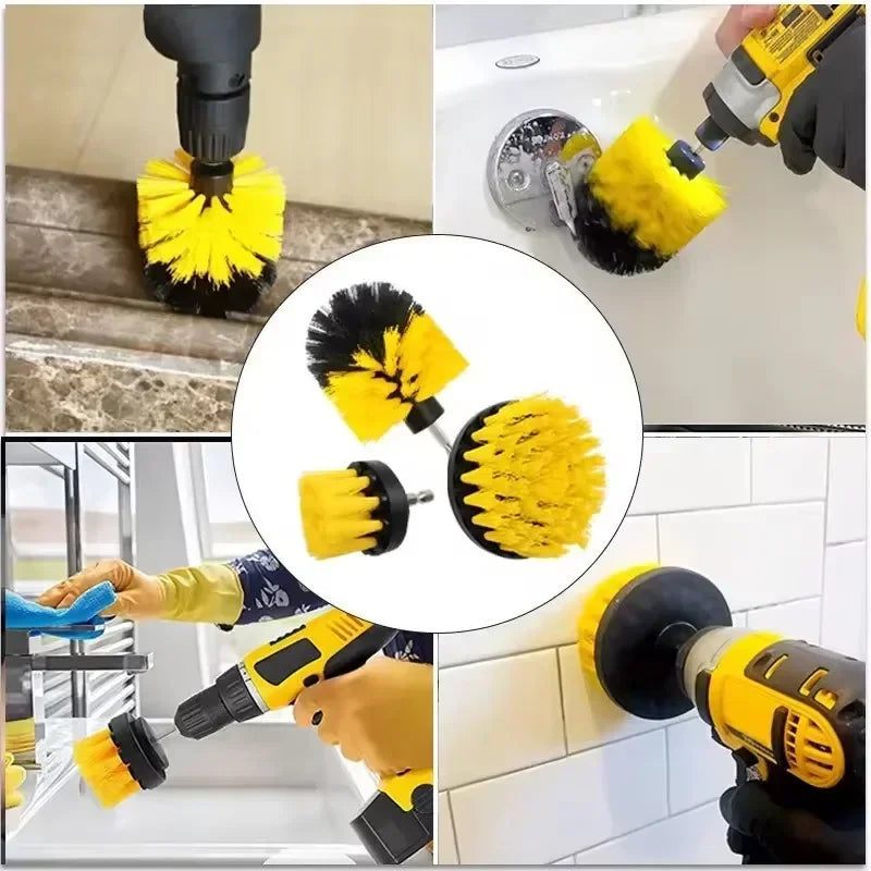 Kit de Escovas Rotativas para Limpeza Profunda – Acessório para Furadeira Limpeza poderosa para todas as superfícies!