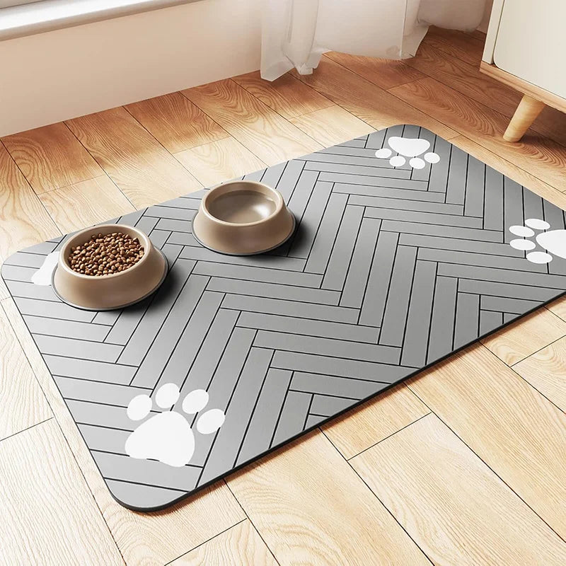 Tapete Alimentador para Pets - Absorvente e Antiderrapante!