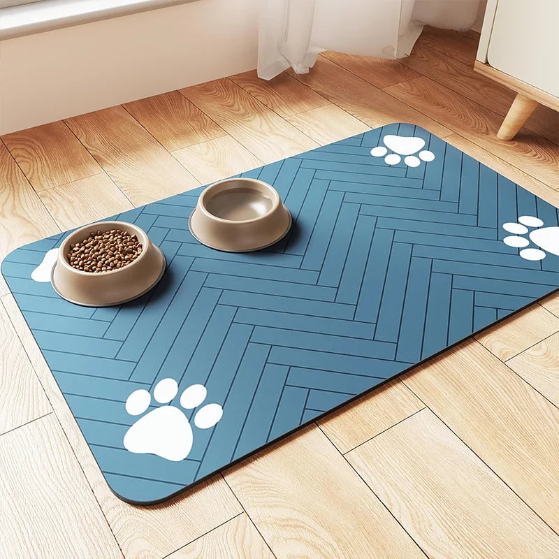 Tapete Alimentador para Pets - Absorvente e Antiderrapante!
