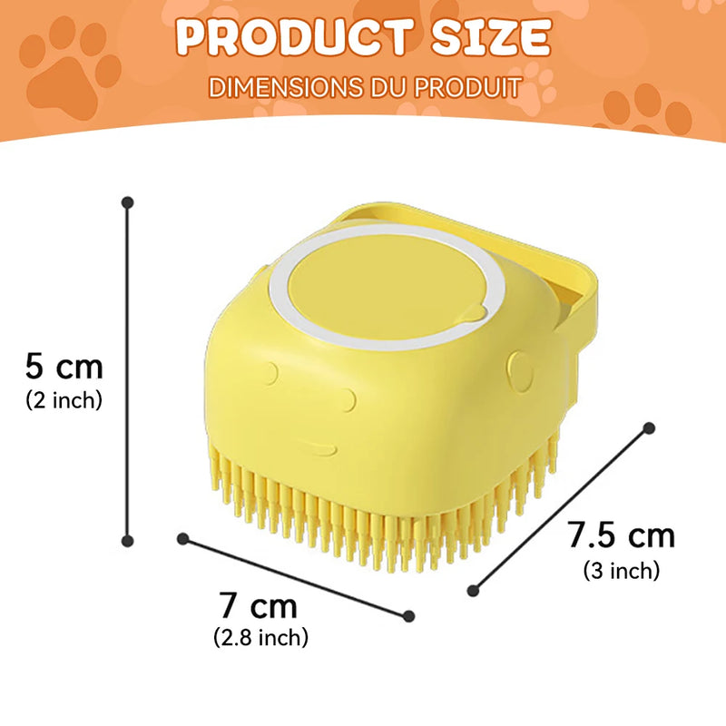 Escova de Banho para Pets – Massageie, Limpe e Economize Shampoo! 🐾🚿